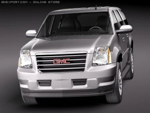 GMC Yukon Hybrid 2010 midpoly 3D Model