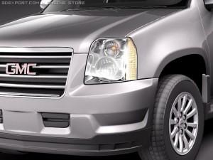 GMC Yukon Hybrid 2010 midpoly Modelo 3D