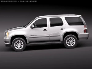 GMC Yukon Hybrid 2010 midpoly 3D Model