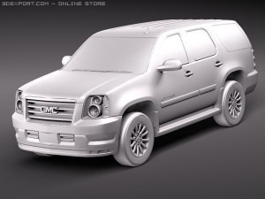GMC Yukon Hybrid 2010 midpoly Modelo 3D