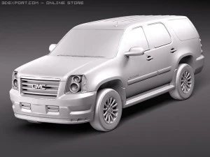 GMC Yukon Hybrid 2010 midpoly 3D Model