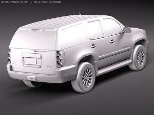 GMC Yukon Hybrid 2010 midpoly Modelo 3D