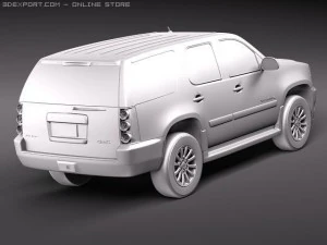 GMC Yukon Hybrid 2010 midpoly 3D Model