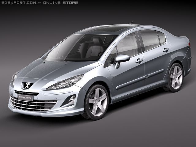 Peugeot 408 Sedan 2011 3Dモデル .c4d .max .obj .3ds .fbx .stl .blend 