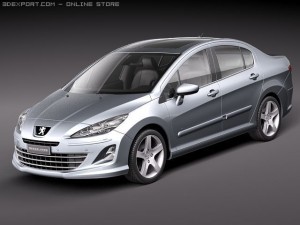Peugeot 408 Sedan 2011 3D 모델