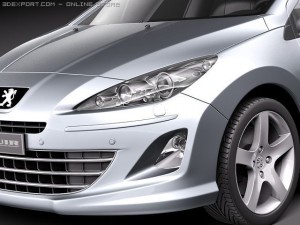Peugeot 408 Sedan 2011 3Dモデル