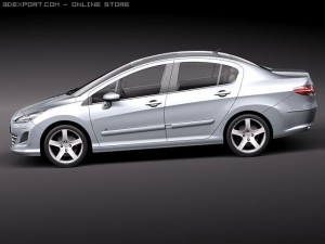 Peugeot 408 Sedan 2011 3Dモデル