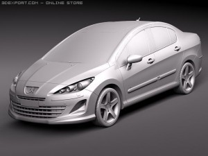 Peugeot 408 Sedan 2011 3Dモデル