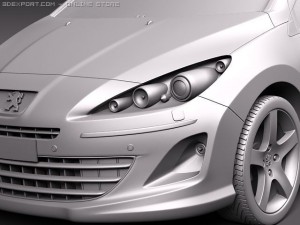 Peugeot 408 Sedan 2011 3Dモデル