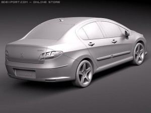 Peugeot 408 Sedan 2011 3Dモデル