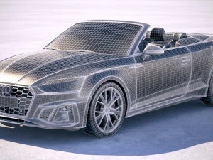 Audi A5 Cabrio S-line 2020 3D Model