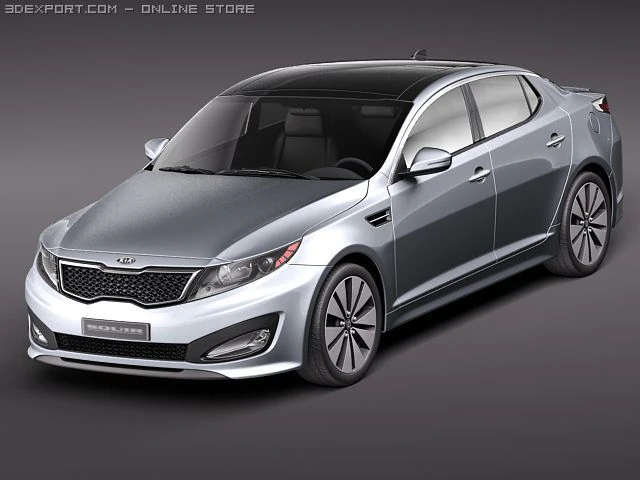 Kia Optima 2011 3D Model .c4d .max .obj .3ds .fbx .stl .blend 