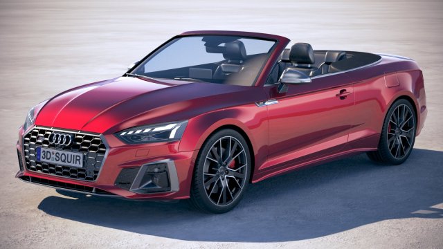 Audi S5 Cabrio 2020 3Dモデル .c4d .max .obj .3ds .fbx .stl .blend