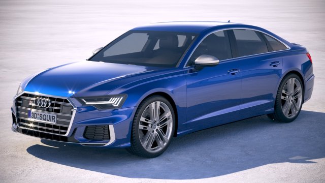 Audi S6 2020 3D Model .c4d .max .obj .3ds .fbx .stl .blend 
