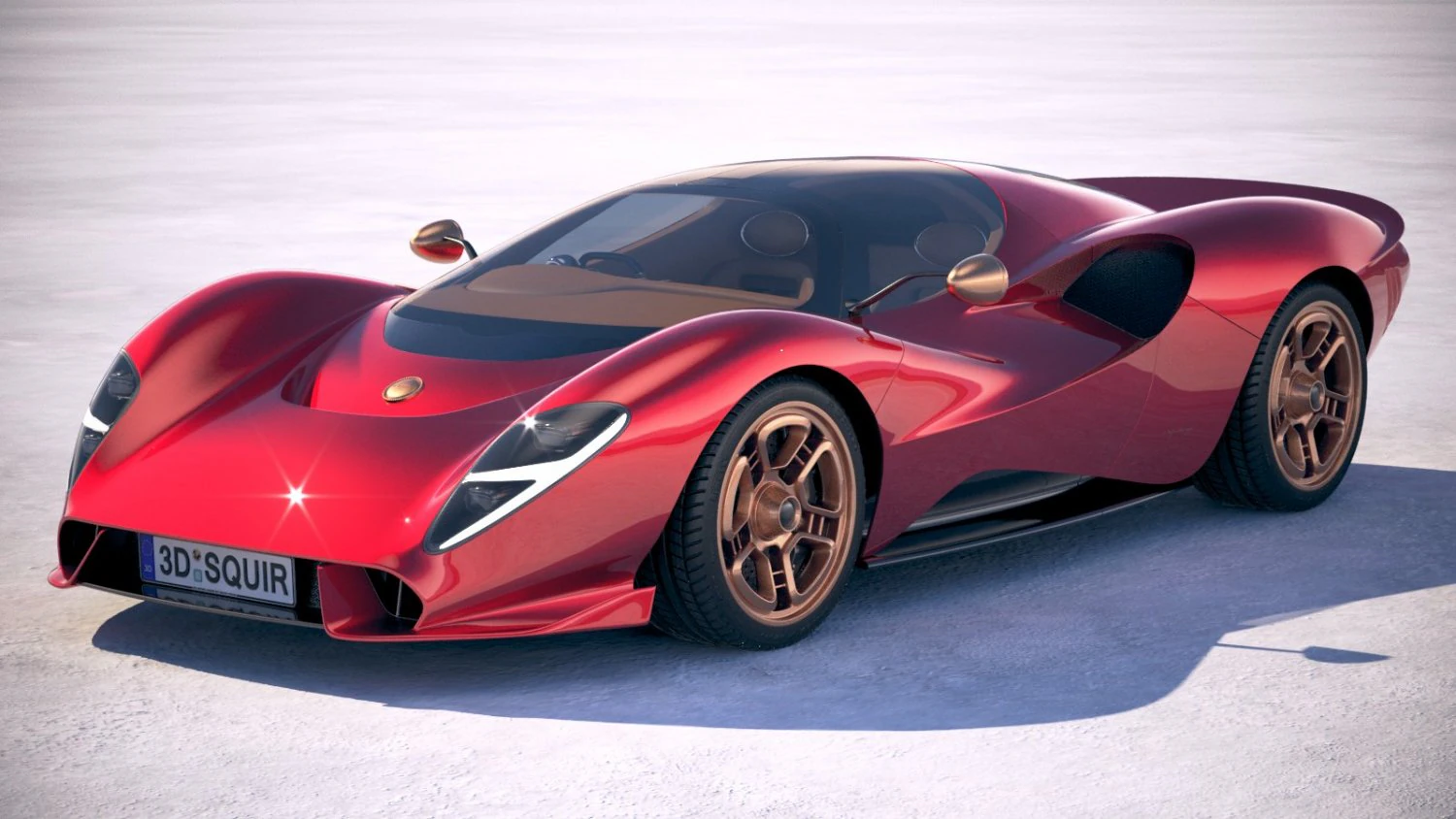 Detomaso P72 2020 3D Model .c4d .max .obj .3ds .fbx .stl .blend