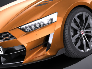 Generic Muscle Car v2 2018 lowpoly Modello 3D
