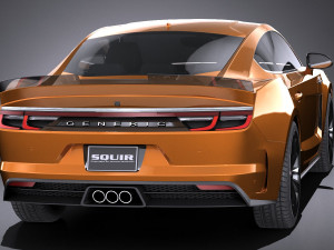 Generic Muscle Car v2 2018 lowpoly Modello 3D