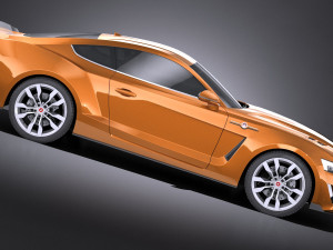 Generic Muscle Car v2 2018 lowpoly Modello 3D