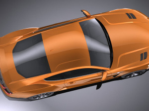 Generic Muscle Car v2 2018 lowpoly Modello 3D