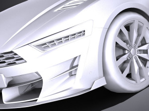 Generic Muscle Car v2 2018 lowpoly Modello 3D