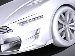 Generic Muscle Car v2 2018 lowpoly 3D Model