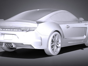 Generic Muscle Car v2 2018 lowpoly Modello 3D