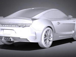 Generic Muscle Car v2 2018 lowpoly 3D Model