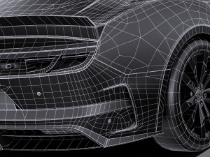 Generic Muscle Car v2 2018 lowpoly Modello 3D