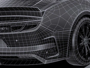 Generic Muscle Car v2 2018 lowpoly 3D Model