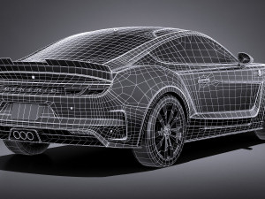 Generic Muscle Car v2 2018 lowpoly Modello 3D