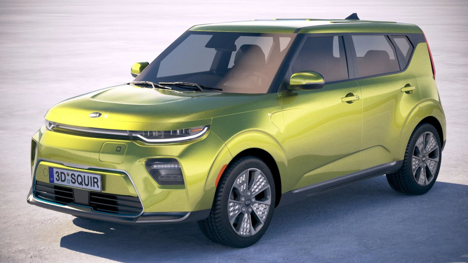 Kia Soul EV 2020 3D Model .c4d .max .obj .3ds .fbx .stl .blend