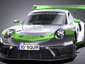 Porsche 911 GT3R 2019 Lowpoly Modelo 3D