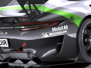 Porsche 911 GT3R 2019 Lowpoly Modelo 3D