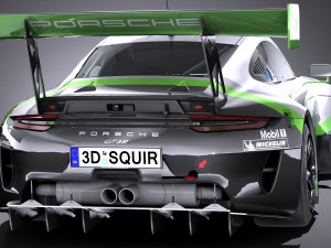 Porsche 911 GT3R 2019 Lowpoly Modelo 3D