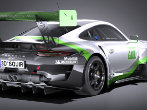 Porsche 911 GT3R 2019 Lowpoly Modelo 3D