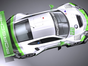 Porsche 911 GT3R 2019 Lowpoly Modelo 3D