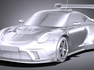 Porsche 911 GT3R 2019 Lowpoly Modelo 3D