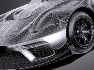 Porsche 911 GT3R 2019 Lowpoly Modelo 3D