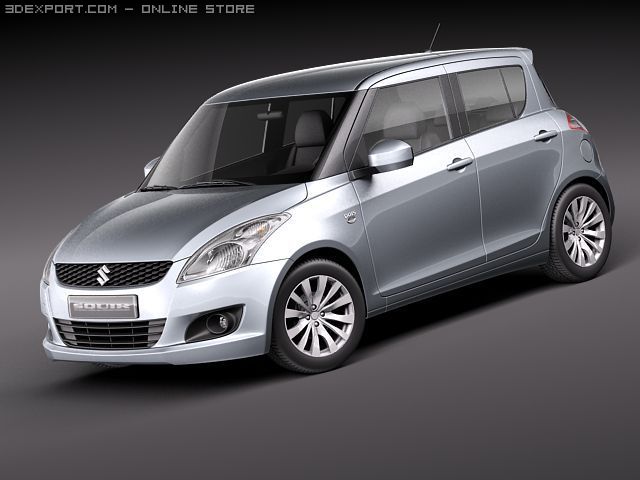 Suzuki Swift 2011 3D Model .c4d .max .obj .3ds .fbx .stl .blend 