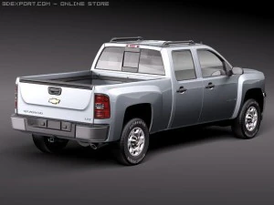 Chevrolet Silverado 2500hd Crew Cab 3D Model