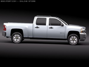 Chevrolet Silverado 2500hd Crew Cab 3D मॉडल