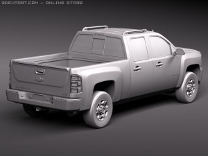 Chevrolet Silverado 2500hd Crew Cab 3D मॉडल