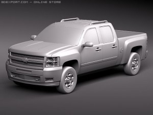 Chevrolet Silverado 2500hd Crew Cab 3D मॉडल