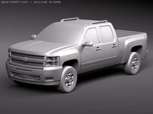 Chevrolet Silverado 2500hd Crew Cab 3D Model