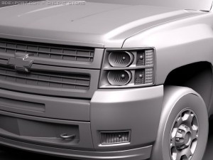 Chevrolet Silverado 2500hd Crew Cab 3D मॉडल