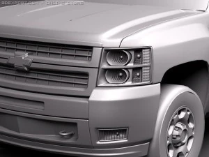 Chevrolet Silverado 2500hd Crew Cab 3D Model