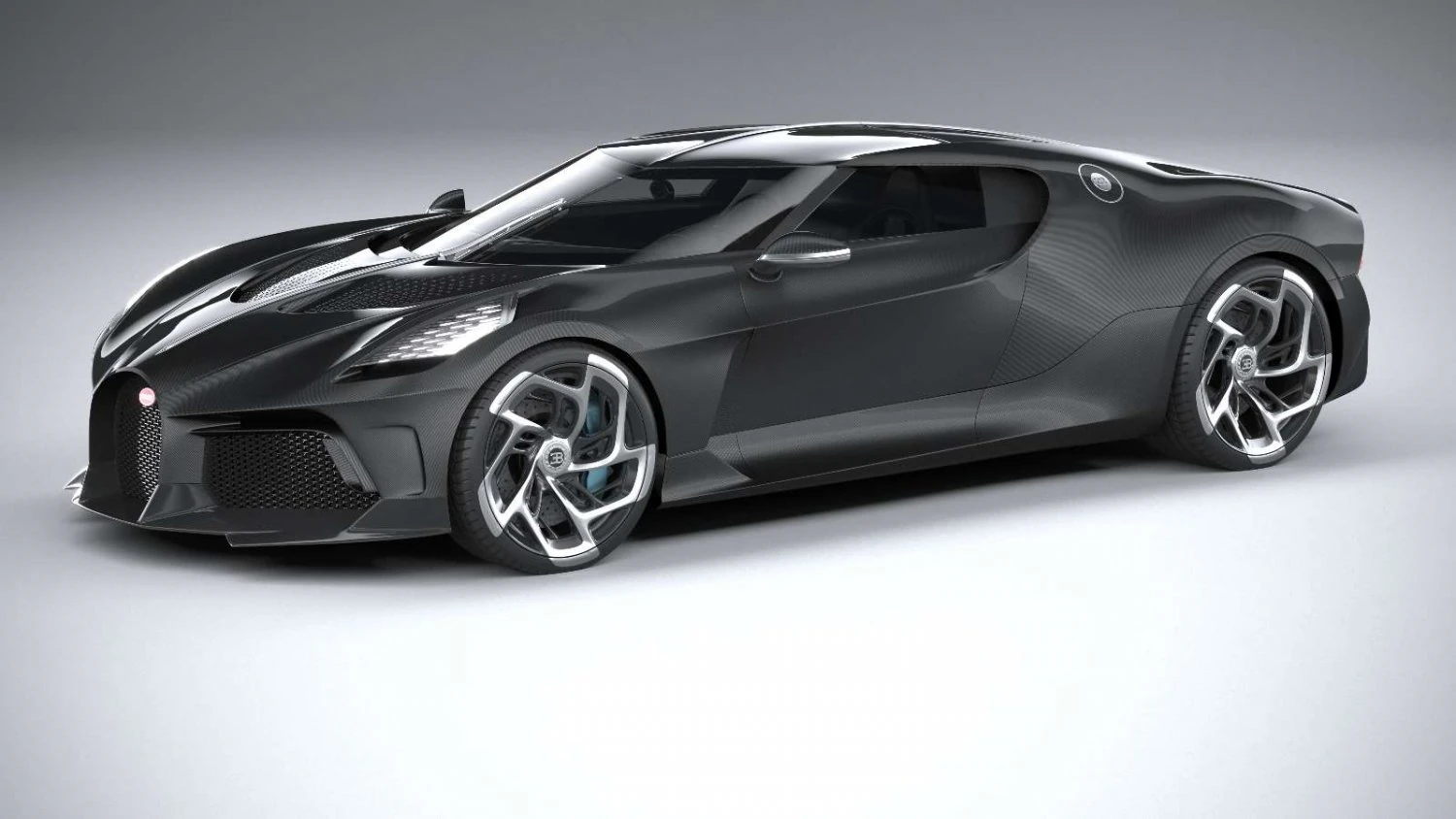 Bugatti La Voiture Noire 2019 Coronarender 3D Model .c4d .max .obj .3ds .fbx .stl .blend 