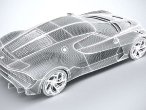 Bugatti La Voiture Noire 2019 Coronarender Model 3D