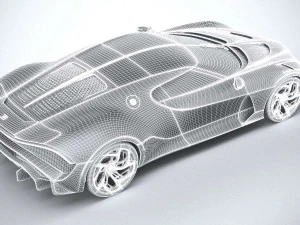 Bugatti La Voiture Noire 2019 Coronarender 3D Model