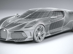 Bugatti La Voiture Noire 2019 Coronarender Model 3D